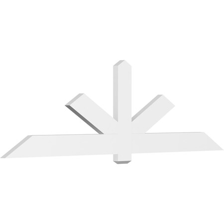 Ekena Millwork Kennewick Architectural Grade PVC Gable Bracket, 96"W x 28"H x 2"D x 6"F, 7/12 Pitch GBP096X28X0206KEN00